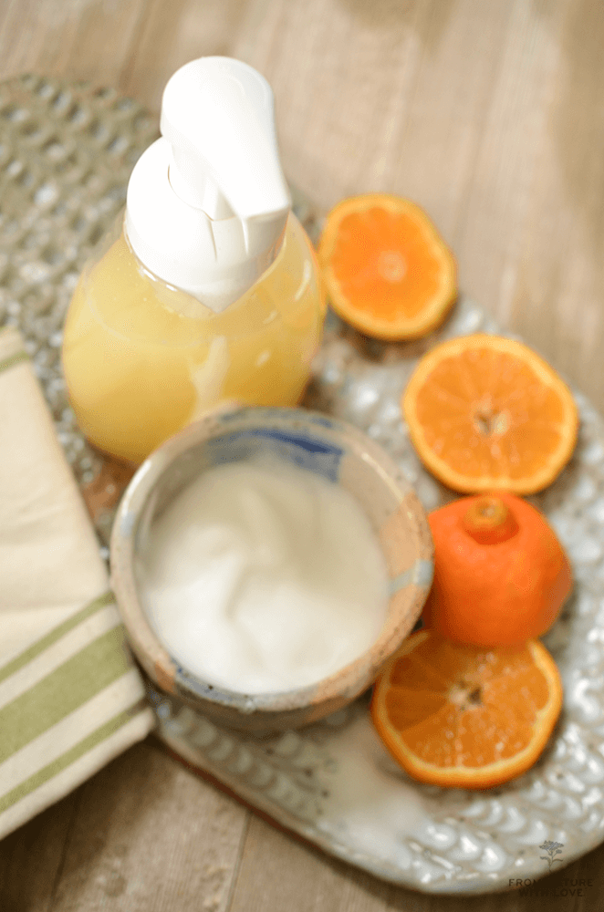 How to make Citrus Mint Foaming Hand Soap - a simple kitchen soap scented with energizing mint and citrus oils