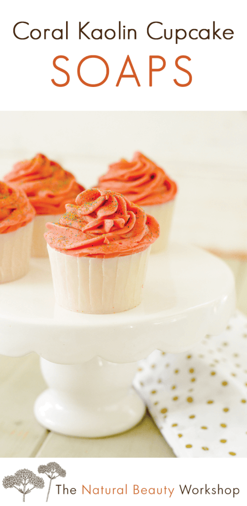 How to Make Coral Kaolin Cupcake Soaps